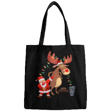 Discover Christmas Lights Dabbing Santa Dancing Rudolph Bags