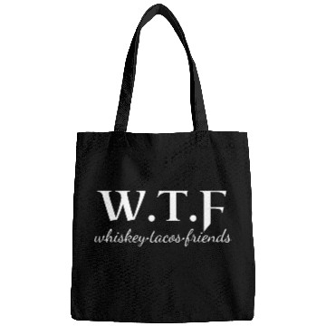Discover wtf whiskey, funny whiskey lover slogan Bags