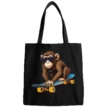 Discover The Monkey Skateboarder For Monkey Lovers. Bags