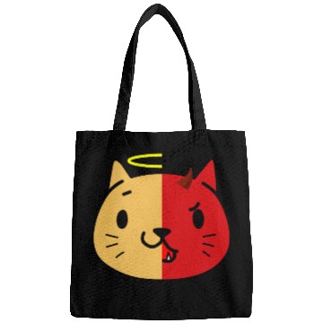 Discover Two Face Cat Angel And Devil Bags