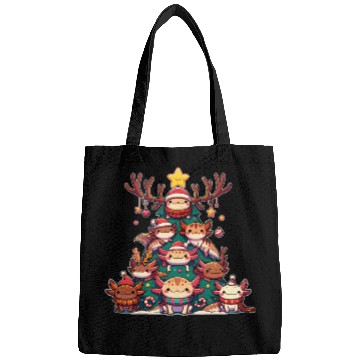 Discover Axolotl Christmas Tree Merry Christmas Bags