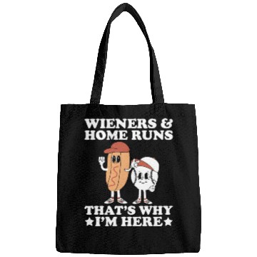Discover Wieners Home Runs Funny Baseball Player Bags