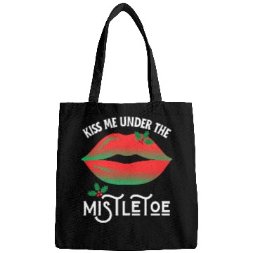 Discover Kiss me under the Mistletoe Ugly Christmas Sweater Bags