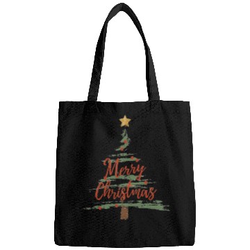 Discover Watercolor Christmas Tree Bags