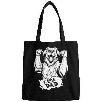 Discover Australian Shepherd Aussie Dog I Love Dad Bags