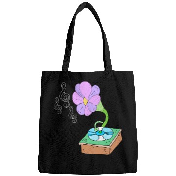 Discover Music Blossom Floreal Surreal Music Lover Design Bags