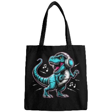 Discover Dancing Tyrannosaurus Rex with Headphone Bags