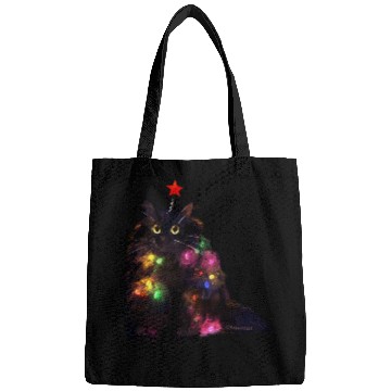 Discover Christmas Lights Cat Bags