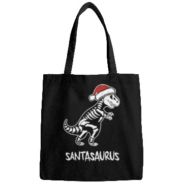 Discover Santasaurus T-Rex Dinosaur Christmas Themed Meme Bags