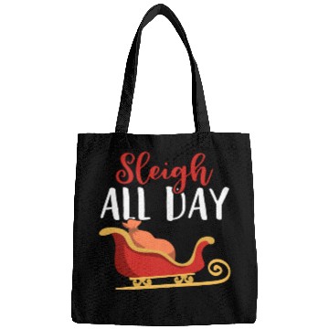 Discover Sleigh all Day Funny Holiday Ugly Christmas Themed Bags