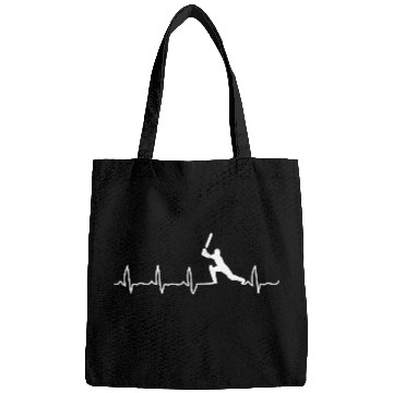 Discover Cricket Player Cricket Heartbeat Cricket Player Bags