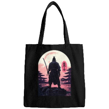 Discover Bushido Code Anime Samurai Japanese Landscape Kanj Bags