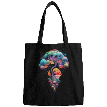 Discover psychedelic Nature illustration Bags