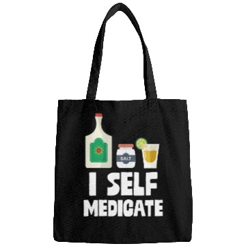 Discover I Self Medicate Tequila Bottle Lime Salt Shot Pun Bags