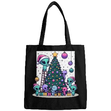 Discover Aliens decorate Christmas tree Bags