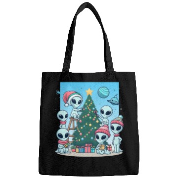 Discover Aliens Christmas tree Bags