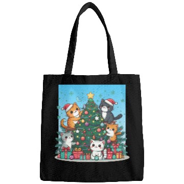 Discover Kittens decorate a Christmas tree Bags