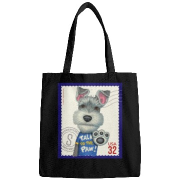 Discover Cute Funny Schnauzer Stamp Bags