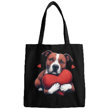 Discover Pitbull Love Cartoon Bags