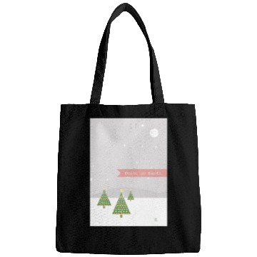 Discover Peace On Earth Christmas Trees Falling Snow Winter Bags