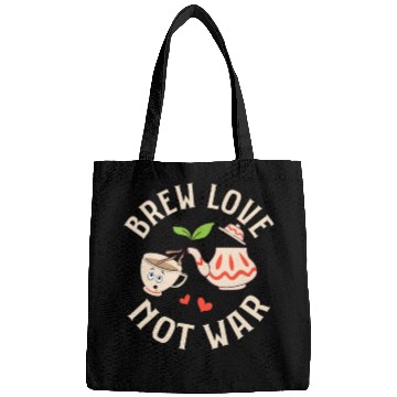 Discover Brew love, not war Tea Drinker Mug Tea Bag Bags