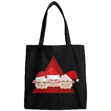 Discover Three Christmas sheeps and a Red triangle Bags