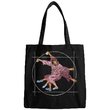 Discover Vitruvian Dude - Big Lebowski Yoga Pose Bags