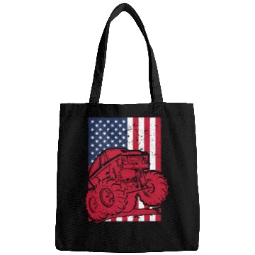Discover Monster Truck American Flag Bags