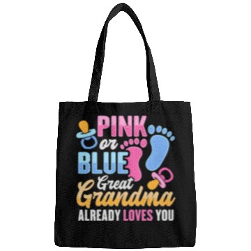 Discover Gender Reveal For Great Grandma Bags