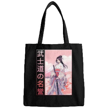 Discover Bushido Code Anime Samurai Girl Japanese Warrior K Bags