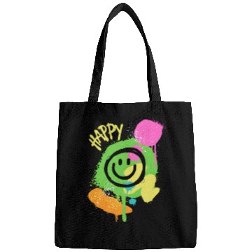 Discover Green Black Graffiti Face Bags