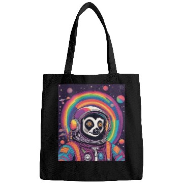 Discover Psychedelic Lemur Astronaut Bags