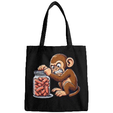 Discover Angry monkey, locked glass Bags