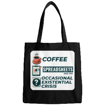 Discover Accountant Bookkeeping Coffee Spreadsheets Funny Bags