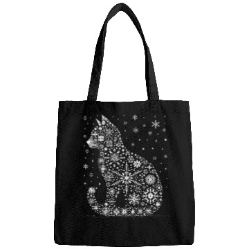 Discover Christmas Cat Snowflakes Bags