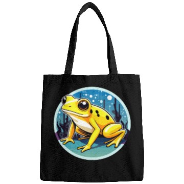 Discover Golden Poison Frog Illustration Bags