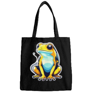 Discover Golden Poison Frog Illustration Bags