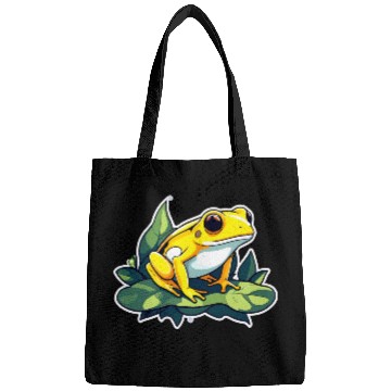 Discover Golden Poison Frog Illustration Bags