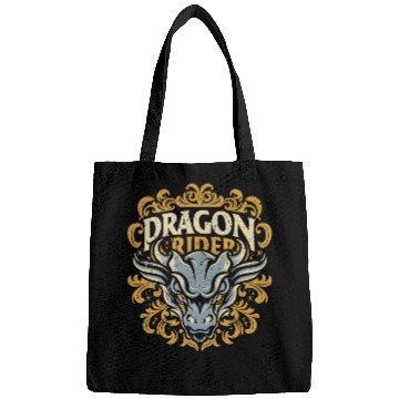 Discover Dragon Rider - Epic Typography Design Bags