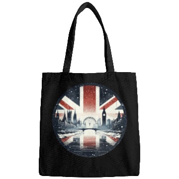 Discover Winter London Travel Vintage Logo Bags