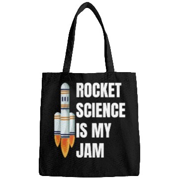Discover Rocket Science is My Jam Funny Science Astronomy Bags