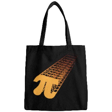 Discover Pi symbol fading orange to red infinity Bags