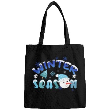 Discover Winter Season Snowman Design Bags