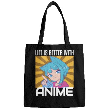 Discover Life is Better With Anime Funny Anime Loverssurpri Bags