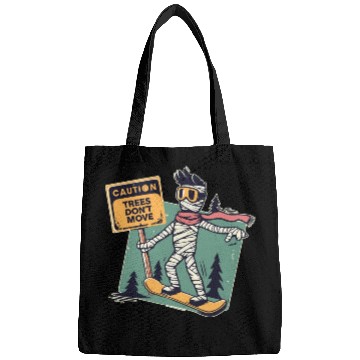 Discover Caution trees don't move bandaged snowboarder Bags