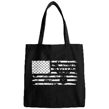 Discover Deer Hunting And America Flag Bags