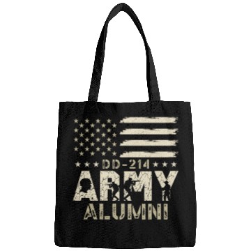 Discover DD-214 Army Alumni Military US Flag Veteran USA Bags