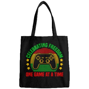 Discover Video Gamer Celebrating Freedom One Game a Time Bags