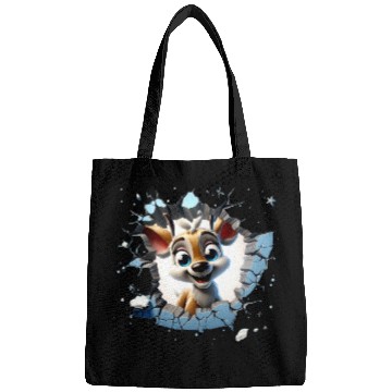 Discover 3D Peeking Santas Reindeer Bags