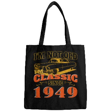 Discover Oldtimer 1949 vintage birthday present Bags